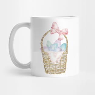 Easter Basket with Pastel Eggs Mug